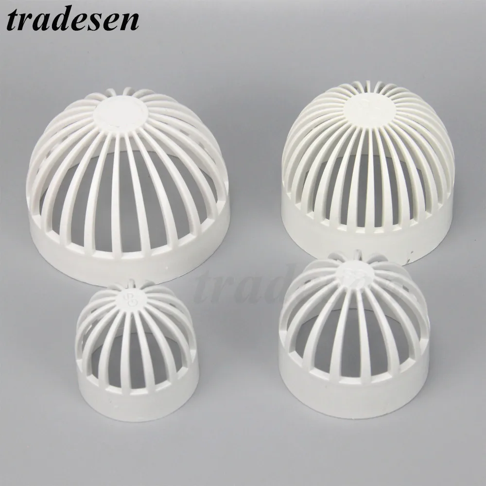 1pcs 20-110mm PVC Pipe Vent Cap Aquarium Tank Permeable Seafood Pool Overflow Filter Isolation Fittings Screen Water Tank Joints