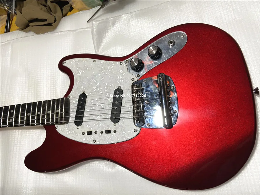 High quality customized version of 6-string electric guitar metal red can be customized free shipping