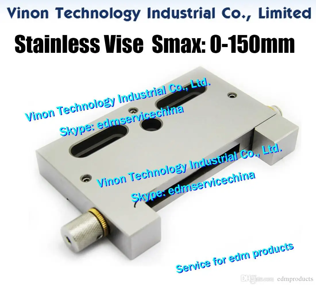 VISE-150 Wire edm Vise Max Open: 0-150mm (210Lx125Hx28W), Wire Cutting use Vise, Precision Vise of Stainless range 150mm