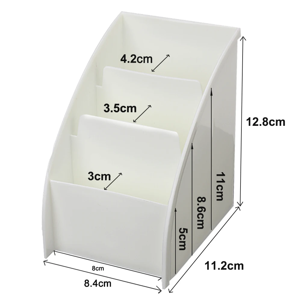 Home Office Stand Holder Cosmetics Desktop Storage Case Stationery Phone Organizer TV Remote Control Box 3 Grid