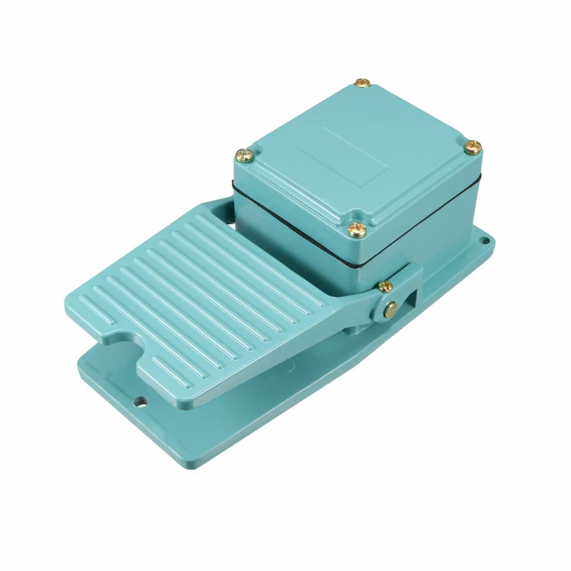 

1pc Foot Pedal Switch Momentary SPDT NO NC Nonslip 250V 15A Aluminum Case Blue