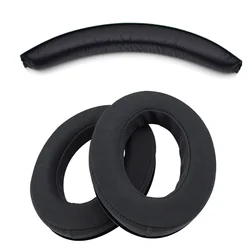 Coussinets d'oreille en velours pour casque Sennheiser HD380 PRO, coussins de remplacement, mousse souple, bande de sauna, 110x85mm