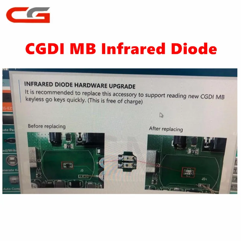 CGDI MB For Mercedes Benz CGMB CG MB Infrared Diode Chip Hardware Upgrade to Replace Infrared Diode