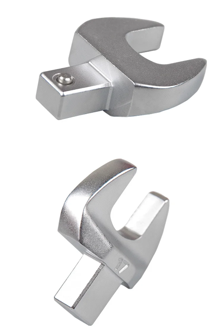 Fanyaa Square Drive 9x12 Open End Wrench Interchangeable Torque Head, Individual Crowfoot Wrench Full Polish 7-19mm