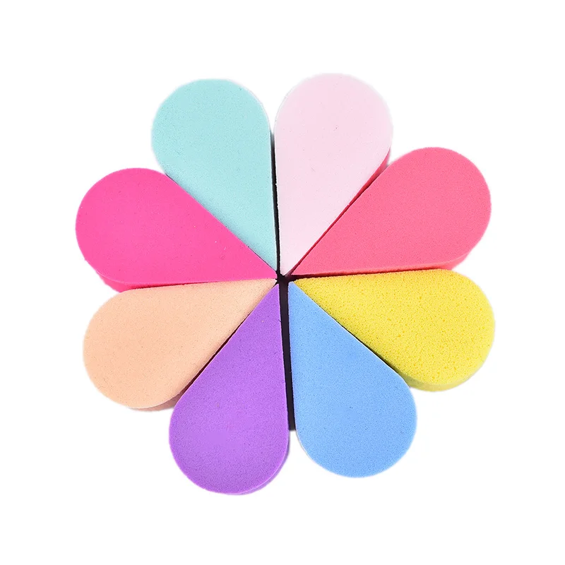 8pcs Candy Color Triangle Shaped Soft Magic Face Cleaning Cosmetic Puff Makeup Sponge Cleansing Wash Face Makeup 2 Styles