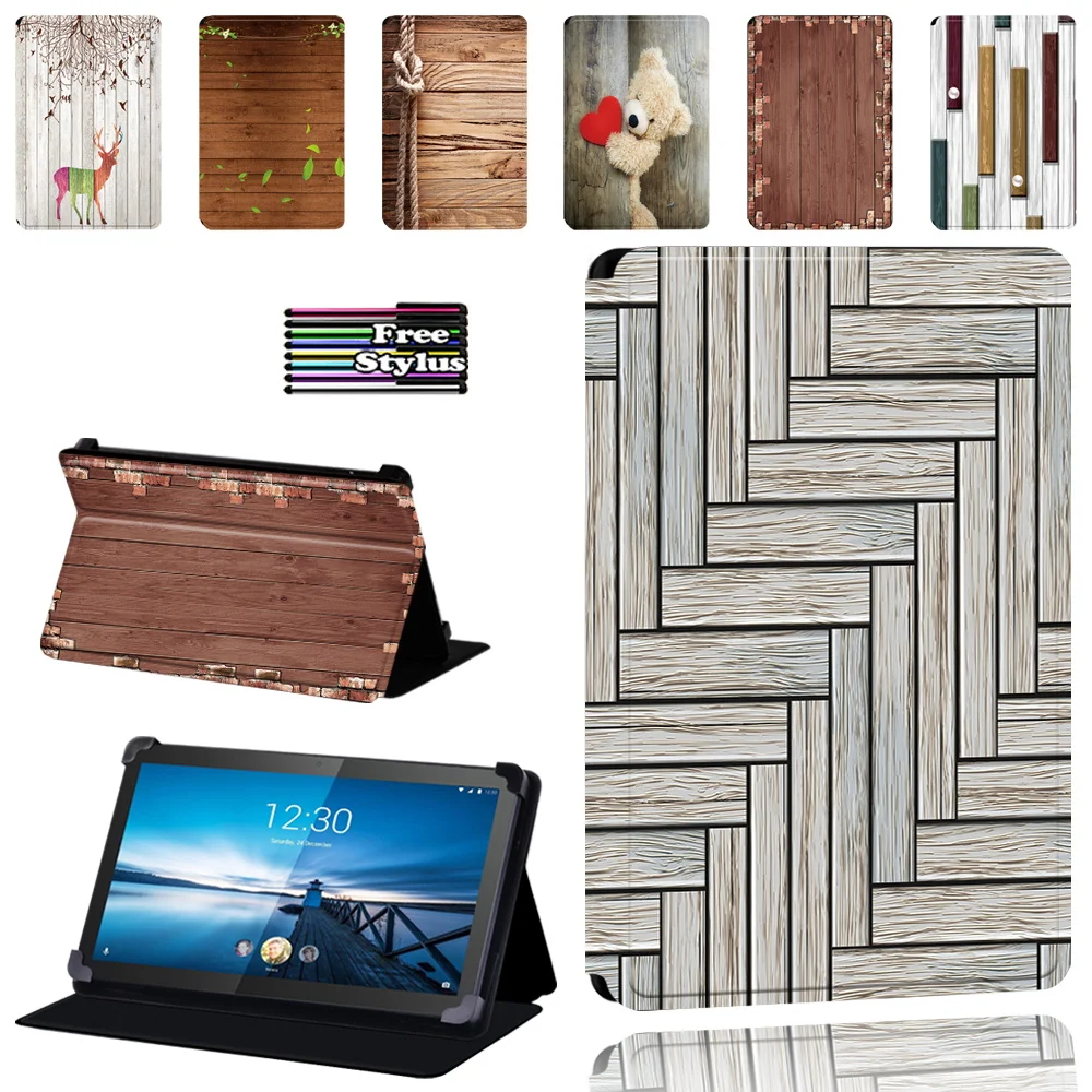 

For Lenovo Smart Tab M8 8" / Tab M10 10.1" Case Tablet PU Leather Flip Cover Full Protector Sleeve + Stylus