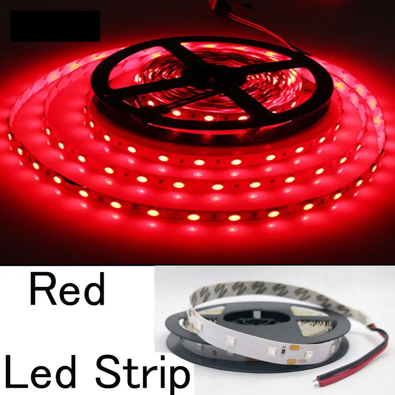 Waterproof 12V LED Strip Light 60 LED/m Warm White Flexible LED Strip Light 1m 2m 3m 4m 5m Replacement for 5050 RGB Black PCB