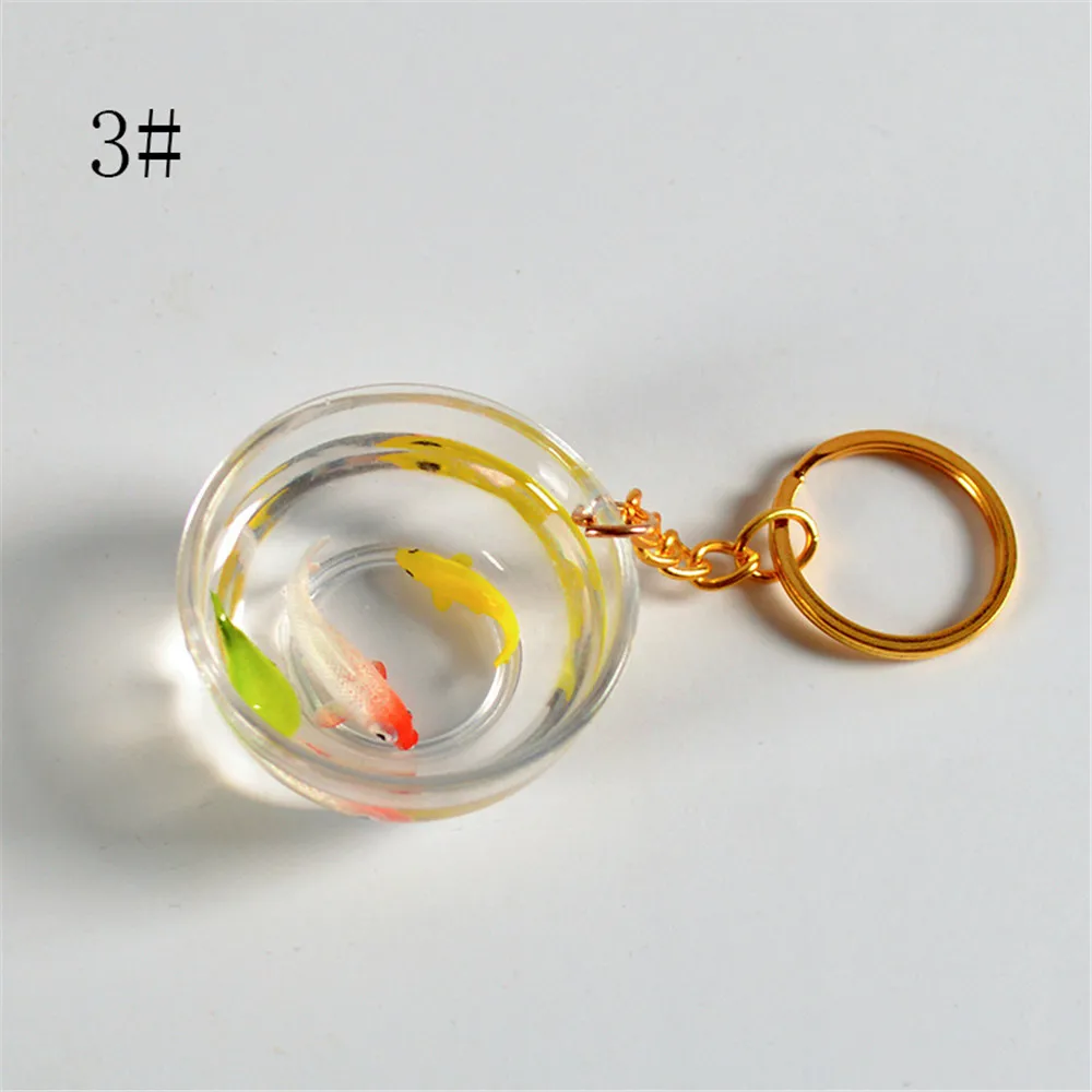 New Creative Lucky  Koi Keychain Funny Fish Tank Goldfish Bag Pendant Fashion Ornaments Couple  Holiday Gift