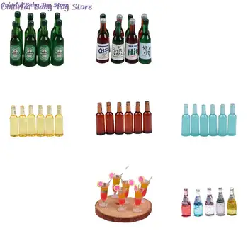 1/12 Mini Hars Poppenhuis Miniatuur Wijn Flessen Poppen Drinken Simulatie Meubels Model Speelgoed Poppenhuis Accessoires