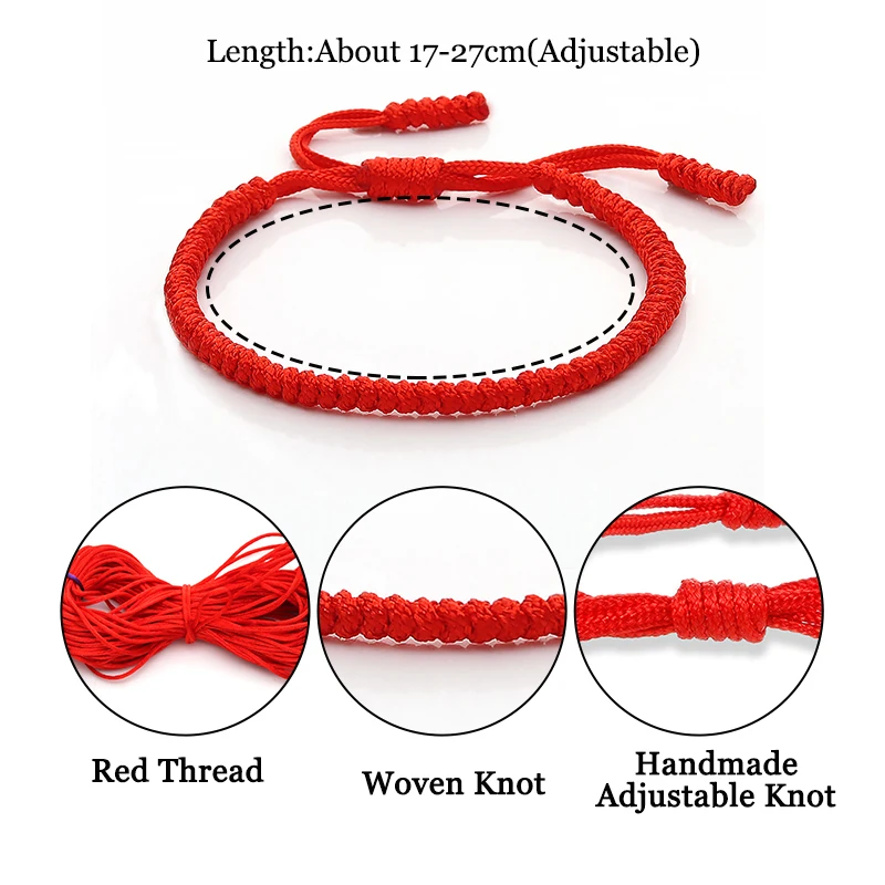 Tibetan Braided Couple Bracelet Lucky Red String Handwoven Knots Men Women Bracelets & Bangles Prayer Rope Best Friend Jewelry