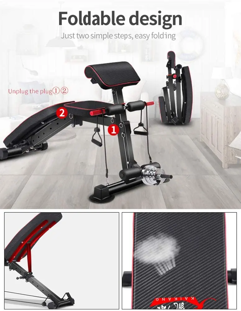 NEW Household Fitness Workout Gym Exercise Training Equipment Indoor Fitness Foldable Fitness Stool Dumbbell Bench Sit Up Stool