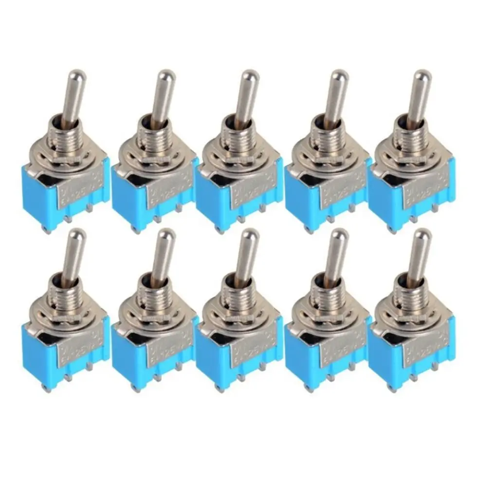 Small button switch mts-103 3-pin 3-position shaking head blue button switch 125 / 250V switch electronic appliances small house