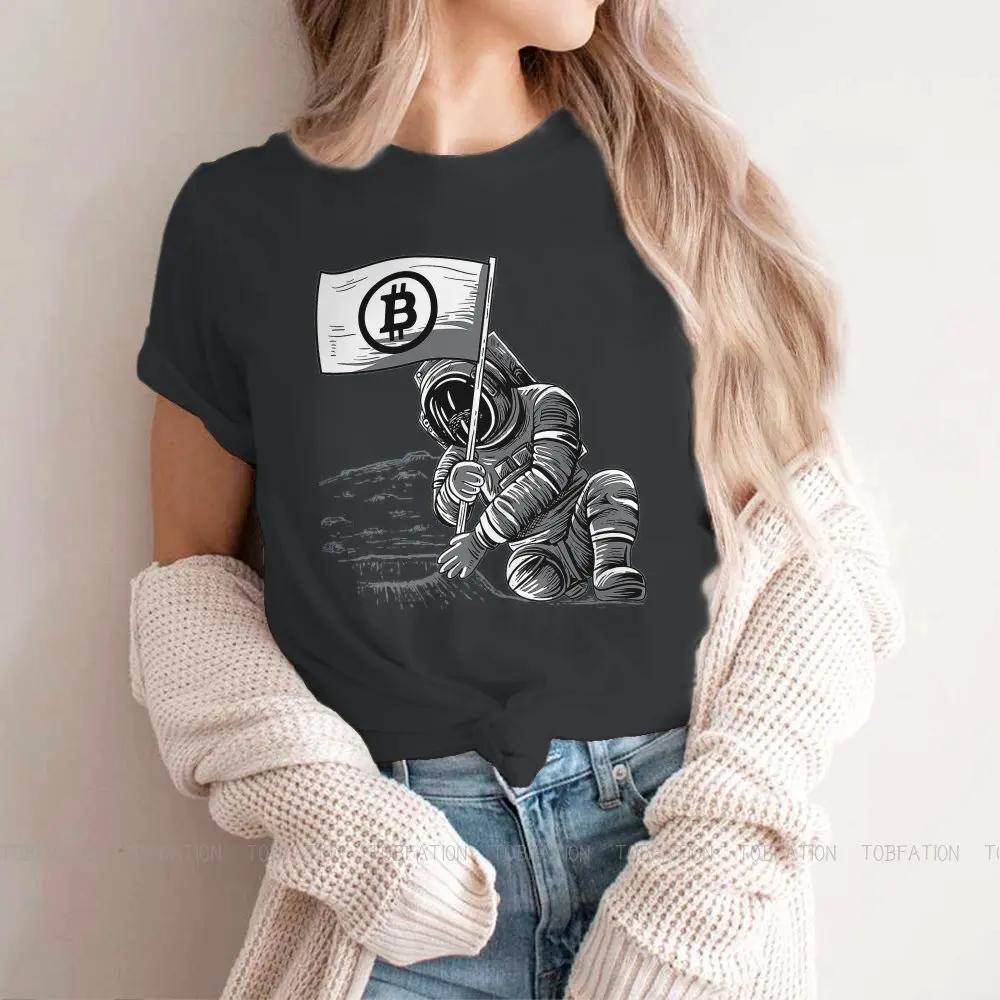 Bitcoin BTC Miner Women Tshirts Crypto Cryptocurrency Gothic Vintage Female Clothing Oversized Cotton Graphic Tops