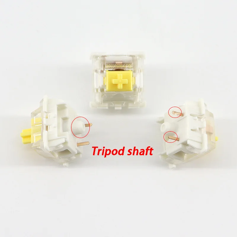 Gateron สวิทช์ SMD 3 Pin สีดำสีแดงสีน้ำตาลสีฟ้าสีเขียวใสสีเหลืองสำหรับคีย์บอร์ด Cherry Mx Mechanical Switches 10Pcs