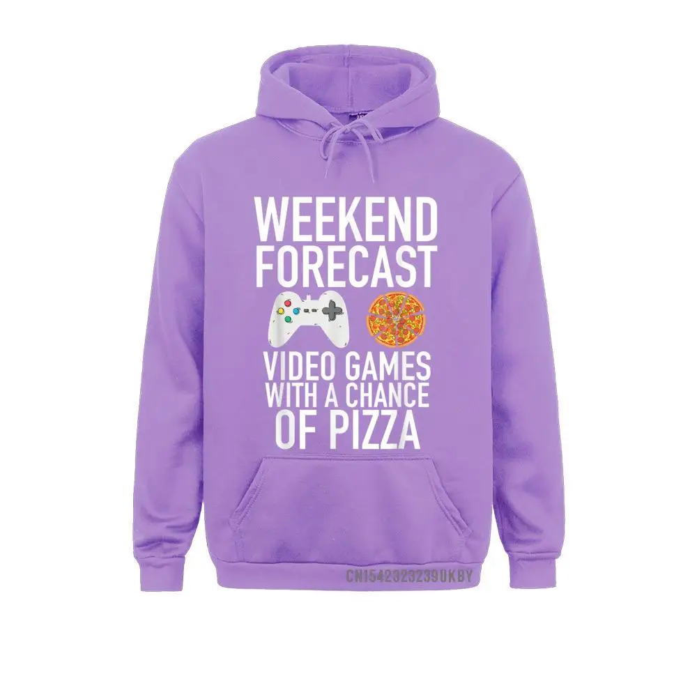 Long Sleeve Hoodies Mens Sweatshirts Weekend Forecast Video Games And Pizza Gamer Hoody Customized Clothes Faddish