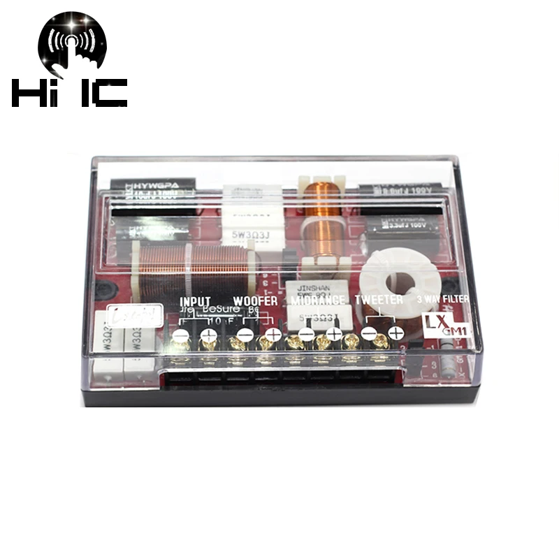 1Pcs 3 Way HiFi Car Audio Treble + Midrange + Bass 3 Units Crossover Speaker Frequency Divider Crossover Filters 120W-150W