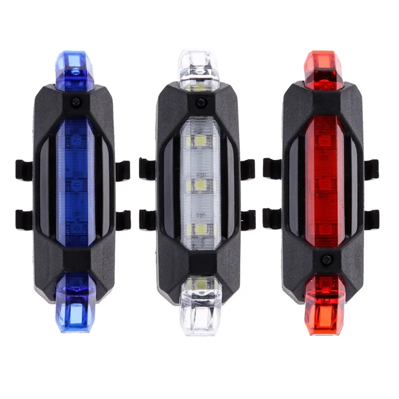 Bicycle Light Waterproof Rear Tail Light LED USB Style Rechargeable or Battery Style Bike Cycling Portable Light