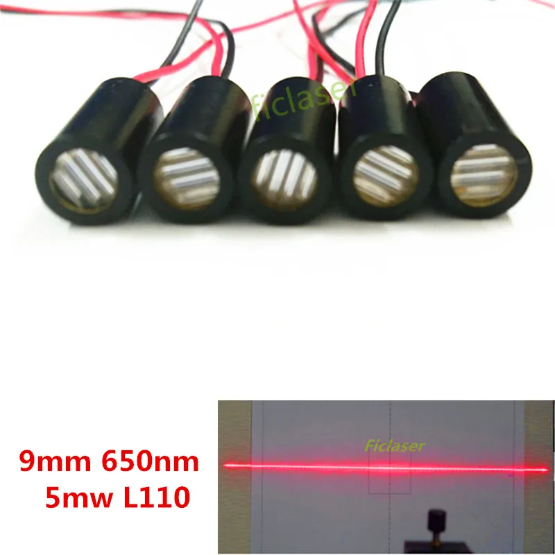 650nm5mw110 Degree One-line Laser Module, 9mm One-line Red Laser Module