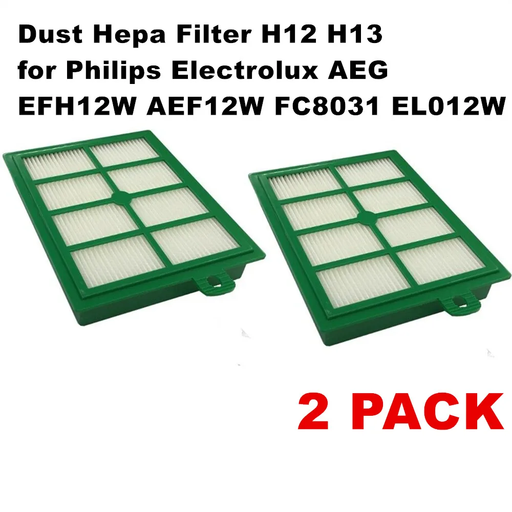 2 stücke ersatz staub hepa filter h12 h13 kompatibel mit philips electro lux aeg efh12w aef12w fc8031 el012w vakuum clener teile