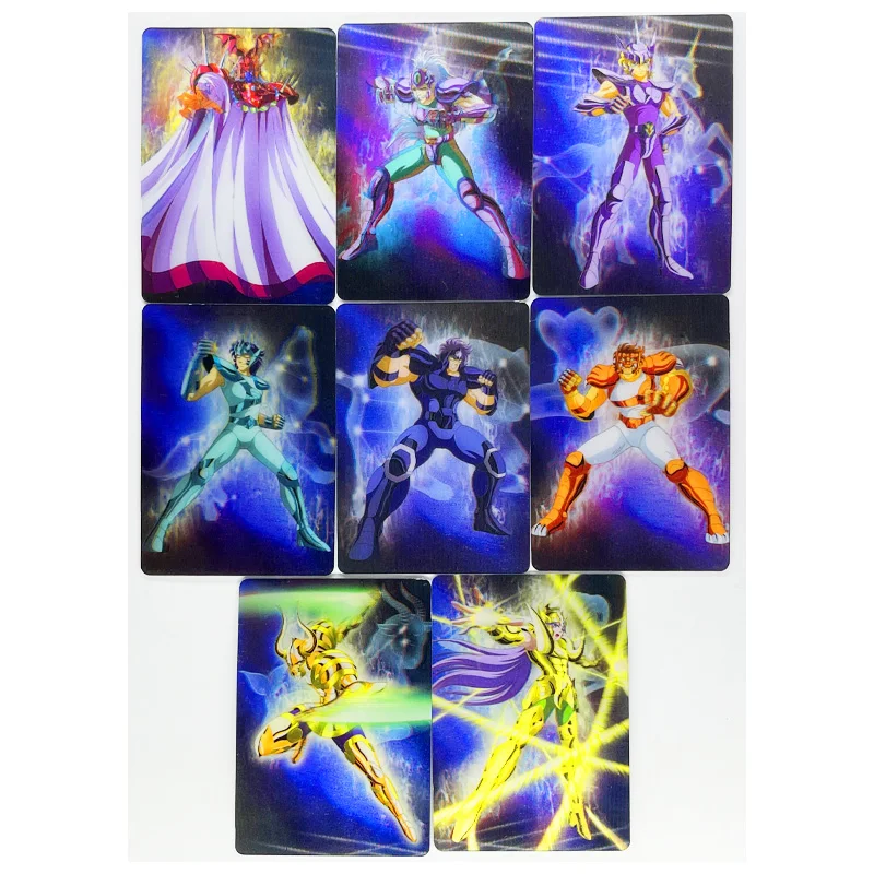 

8pcs/set Saint Seiya 3D Changing Card Toys Hobbies Hobby Collectibles Game Collection Anime Cards