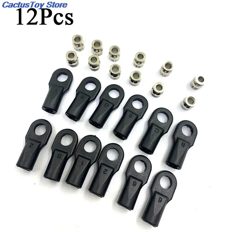 12Pcs Meatal Rod End Link Linkage Balls Joint Head for 1/10 RC Car Crawler Axial TRAXXA Hard Drive Bracket