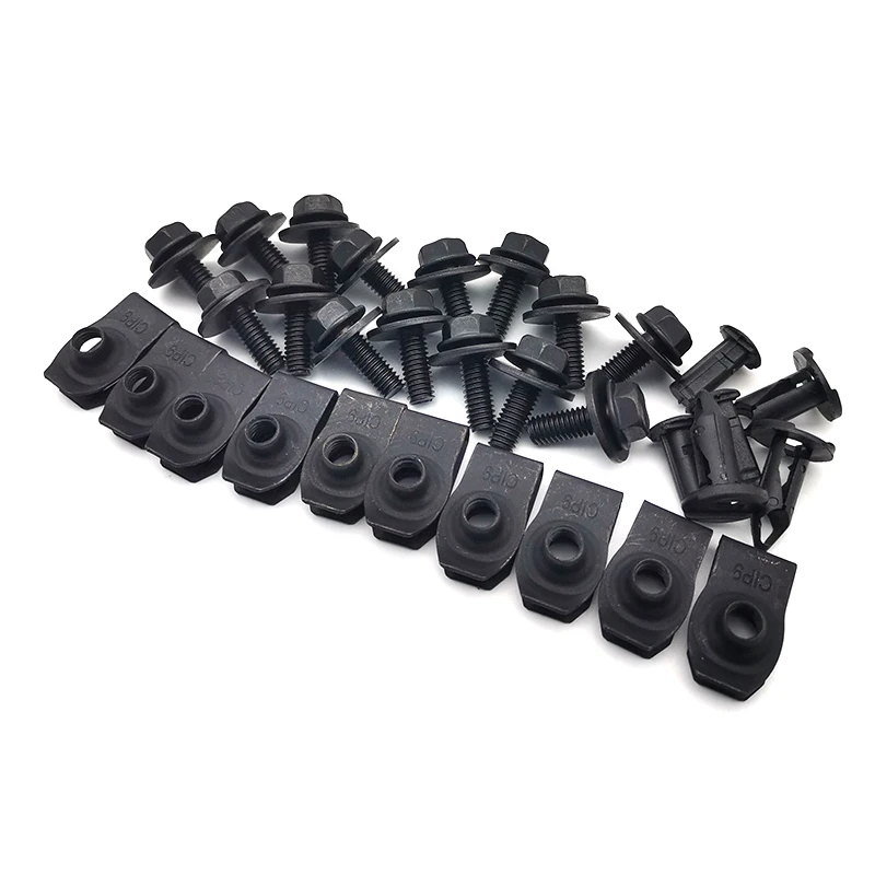 28pcs Car Body Bolts Screws Fender Bumper Clips Rivets kit for Nissan 350z 370z Infiniti G35 G37 FX35 FX45