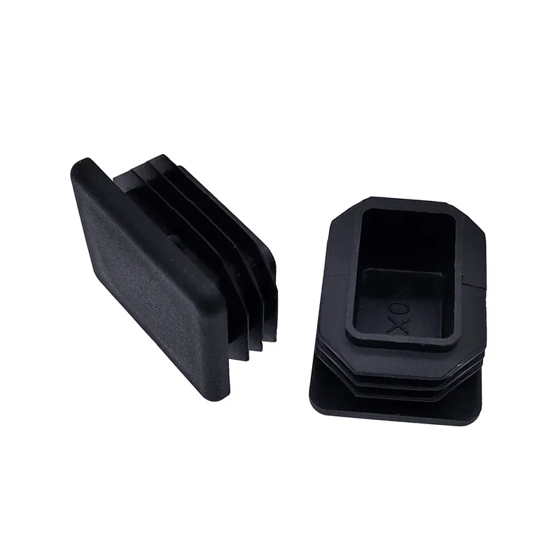 10Pcs Black Plastic Steel rectangular pipe plug Furniture Leg Anti Slip Feet Protector Pad Plastic square tube cap plug cap image 4