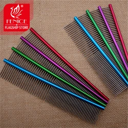 Fenice High Quality Dog Comb in Hair Combs Professional Steel Grooming Comb Dog Cat Cleaning Brush