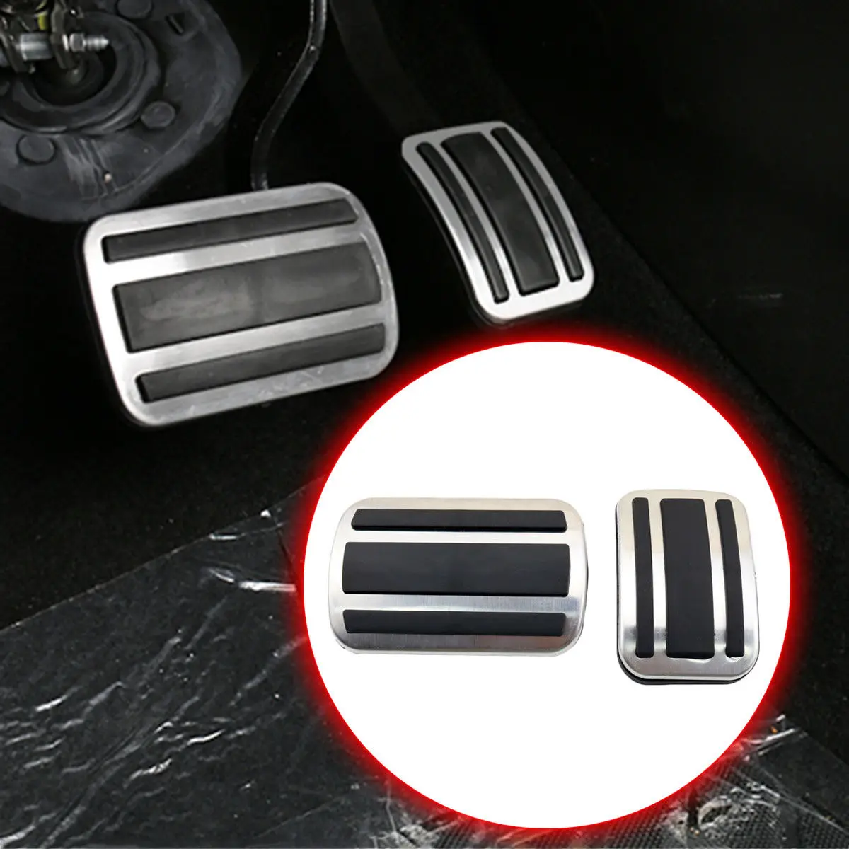 

AT Foot Pedal Fit For Peugeot 208 3008 4008 5008 2008 Accessories No Drill Antislip Pad Oil Gas Fuel Brake Accelerator Cover