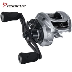 Piscifun-Metal Baitcasting Reel, Escudo Rolamentos, Forte Pesca de água salgada, Liga, Max Drag, Alta e Baixa Velocidade, 10kg, 22lb, M