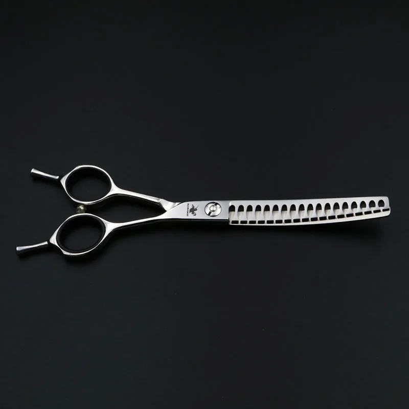 6.5 Inch Professional Hairdressing Scissors Curved Upward Thinning Scissors Hair Barber Shears 18 Teeth High Quality