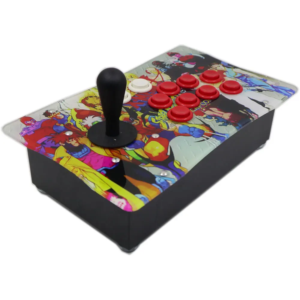 RAC-J500H Happ Arcade Fight Stick عصا التحكم مقعرة زر الضغط حافظة معدنية لوحة فنية PC USB