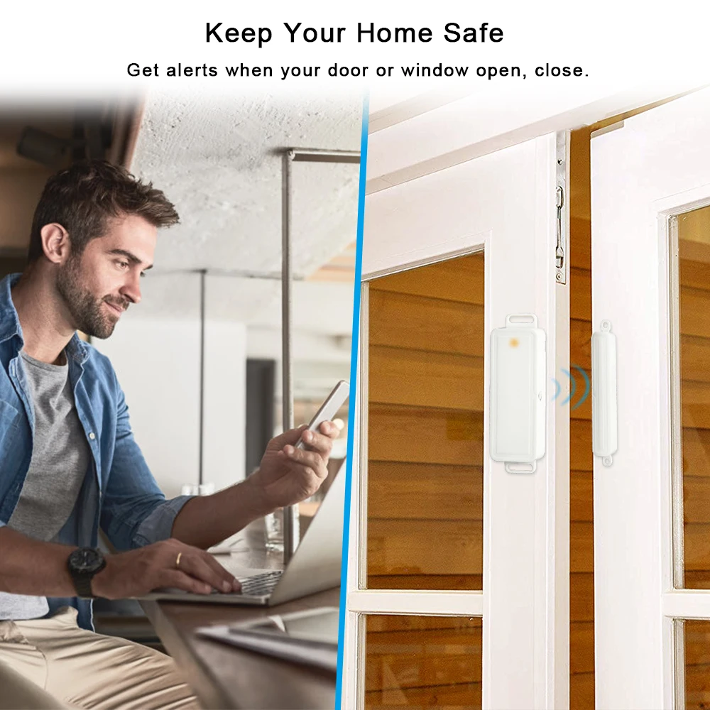 Tuya Zigbee 3.0 Smart Wireless Gateway Hub Bridge PIR Door Temperature and Humidity Sensor Kit Home Security Alarm Alexa Google