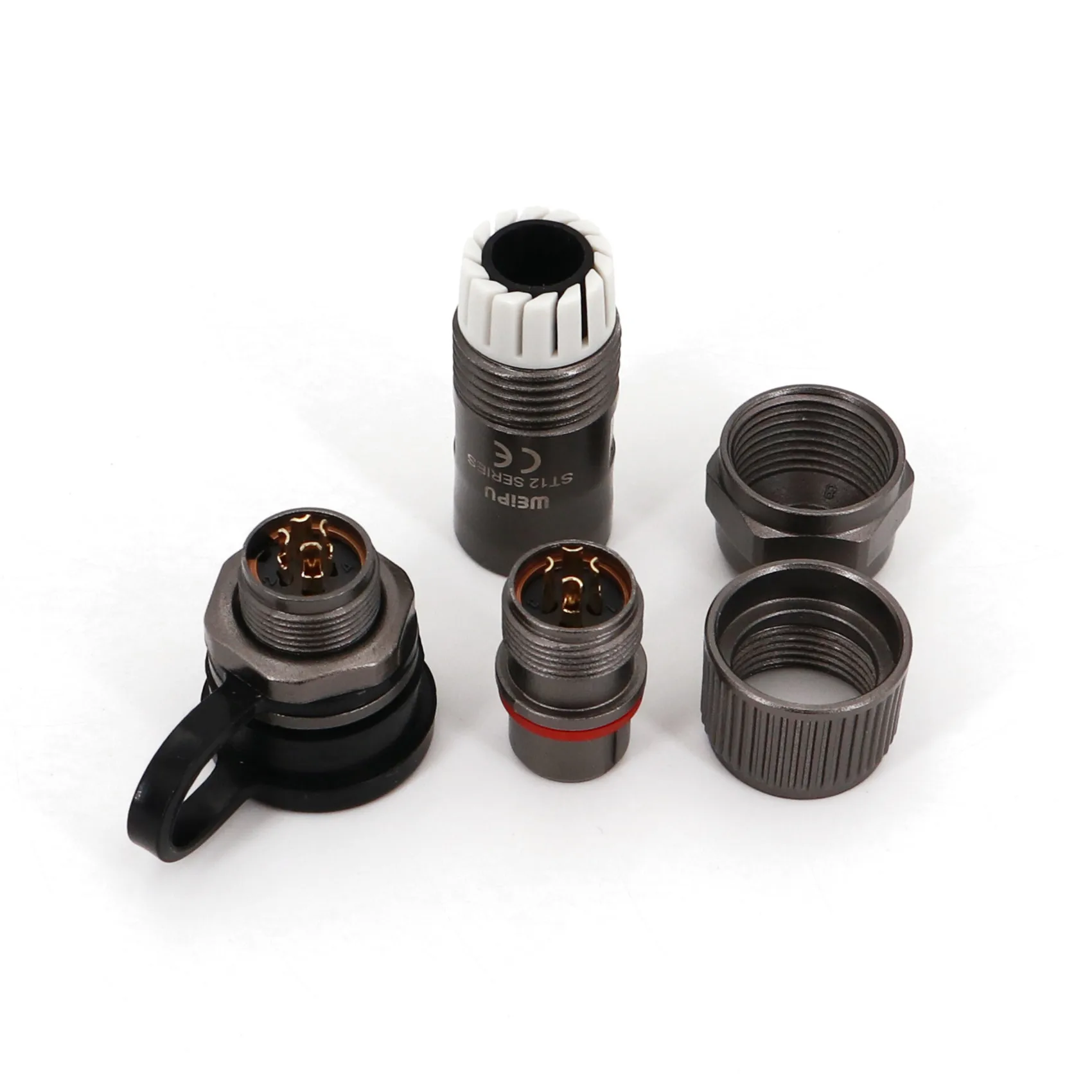 ST12 Waterproof IP67 Metal Panel Chassis Mount Circular Aviation Plug Cable Connector