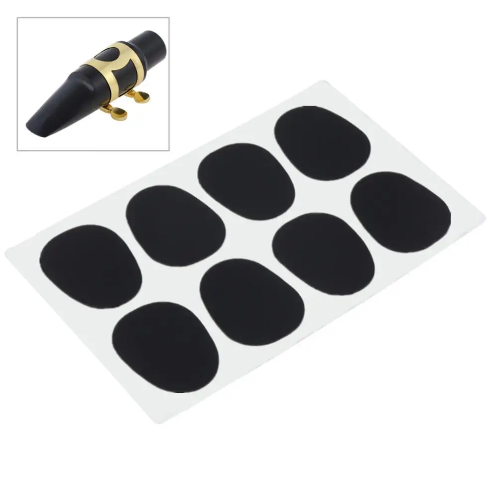 8pcs/lot Black Silicone 0.5mm Alto Tenor Saxophone Clarinet Mouthpiece Cushions
