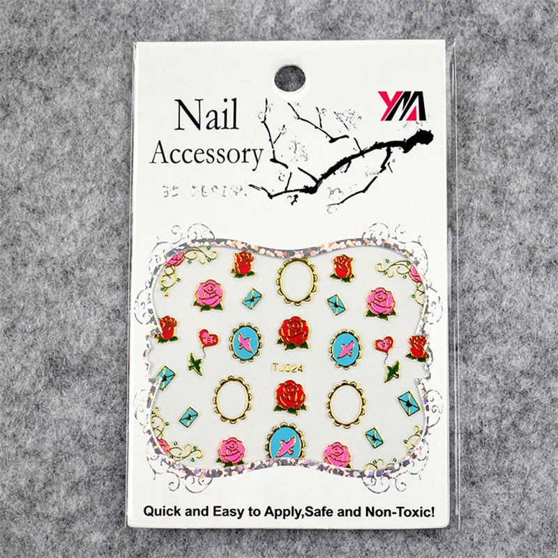 Nail Art Sticker Cake Fruit Pattern 3D Nail Art Sticker Nail Art Slider Nail Art Decoration Autumn Self-adhesive Nail Art Decal