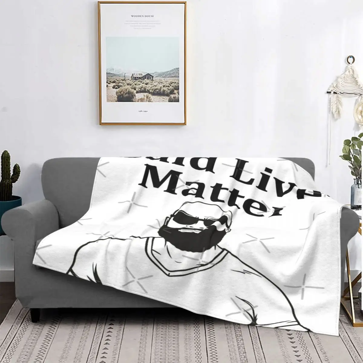 Cald Lives Matter-colcha a cuadros para cama, manta con capucha, a cuadros, 1 unidad