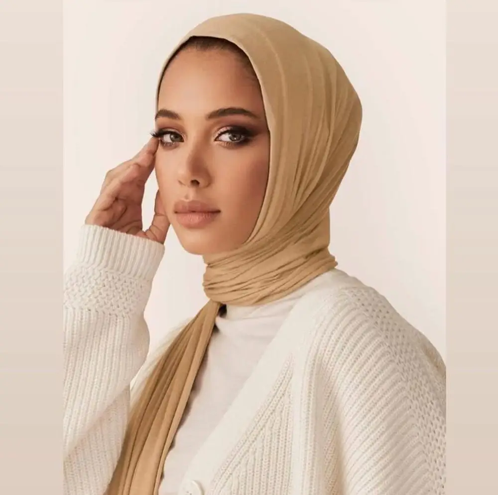 180*85cm Hijab muçulmano jérsei cachecol feminino 2021 macio cor sólida xale lenço foulard femme musulman envoltório cabeça cachecóis bandana laven