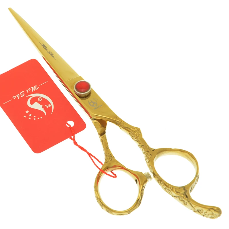 

6.0 Inch Meisha Hair Cutting Scissors Sharp JP440C Plum Handle Gold Hair Shears Thinning Tesouras Hairdresser Supplies A0115A