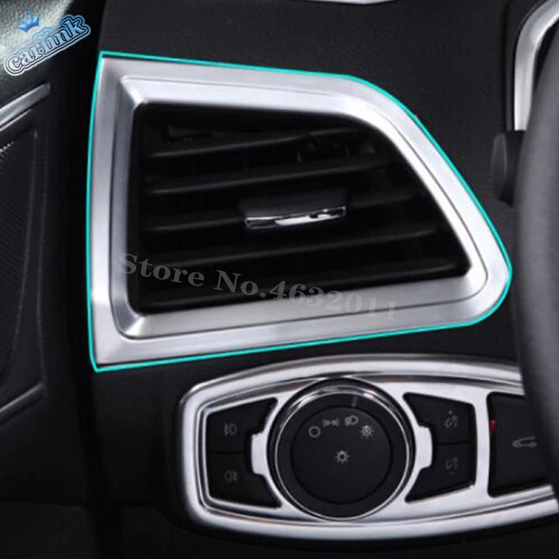 For Ford EDGE accessories 2015 2016 2017 ABS Matte car body front Air condition Outlet Vent molding detector cover trim 2pcs