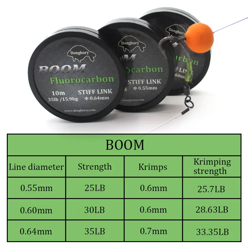 Carp Fishing Hooklink Boom Fluorocarbon Stiff Link Carp Line Method Feeder Fishing Carp Coarse Fishing Tackle view 6