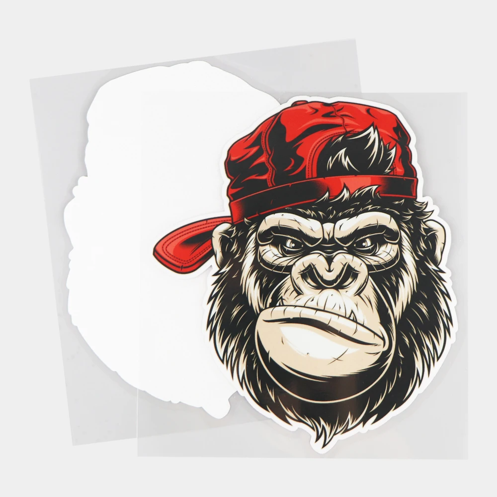 JuYouHui Exterior Accessories Decal Stylish Baseball Cap Orangutan Personality Windshield Stickers Decoration Car