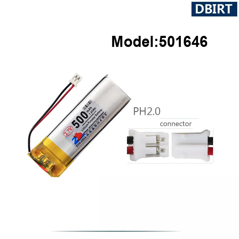 500mAh LP501646 AHB501646 501646 051646 Batterie Für Mp3 Mp4 Player Bluetooth Kopfhörer Headset AKKU