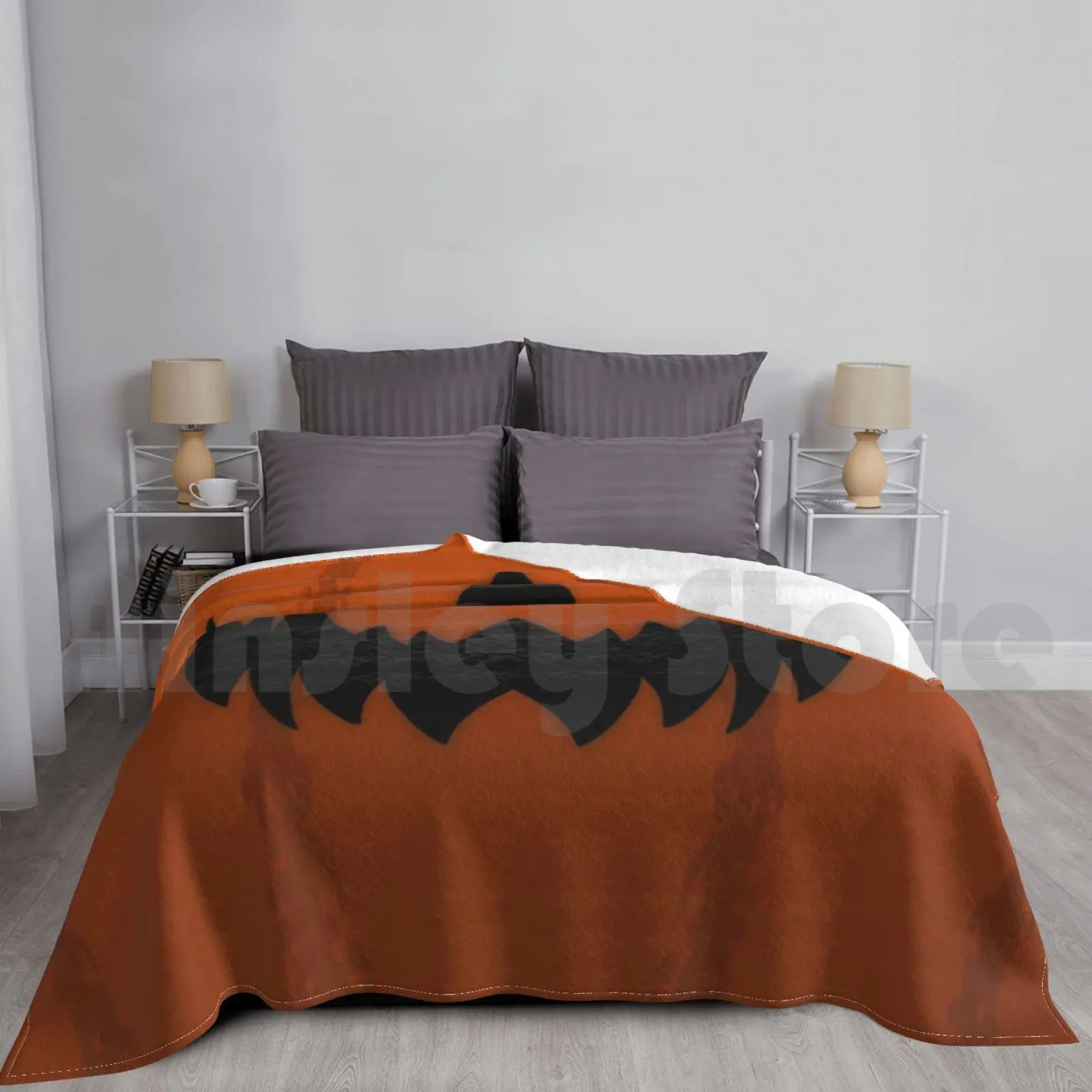 Pumpkin Nose And Mouth Blanket Fashion Custom Halloween Jack Of Latern Halloween Pumpkin Pumkin Pumpkin