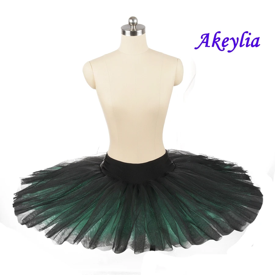 Tutu di mezza balletto professionale in Tulle nero Tutu di balletto professionale Pancake pratica prova piatto di balletto mezzo Tutu