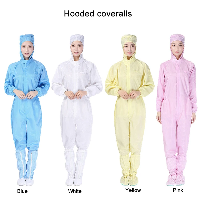 

Anti static Coveralls Protective Overalls CleanRoom Clothes Dustproof Antistatic Coat For Dustless Workshop Work Clothes