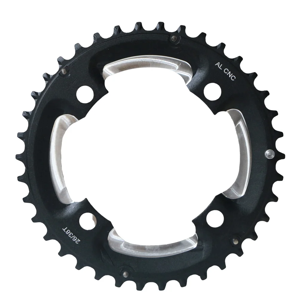 Ganopper 26T 38T 64BCD 104BCD Chainwheel Bicycle Crankset Mountain Bike 2X System Crank Chainring aluminum alloy 7075 Bike Parts