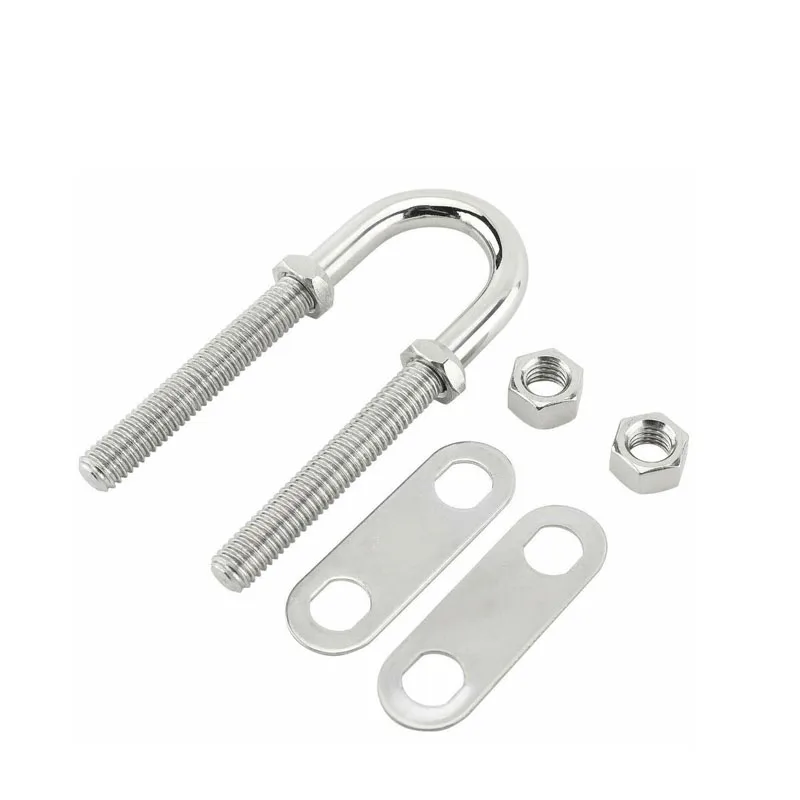 Anneau de taquet en U pour bateau en acier inoxydable 304, 10MM de diamètre, 3/8 "de longueur d'oeil arrière 5", quincaillerie de gréement