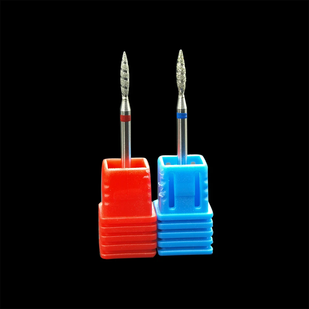 1Pc Tornado Flame Diamond Nail Drill Bit 3/32