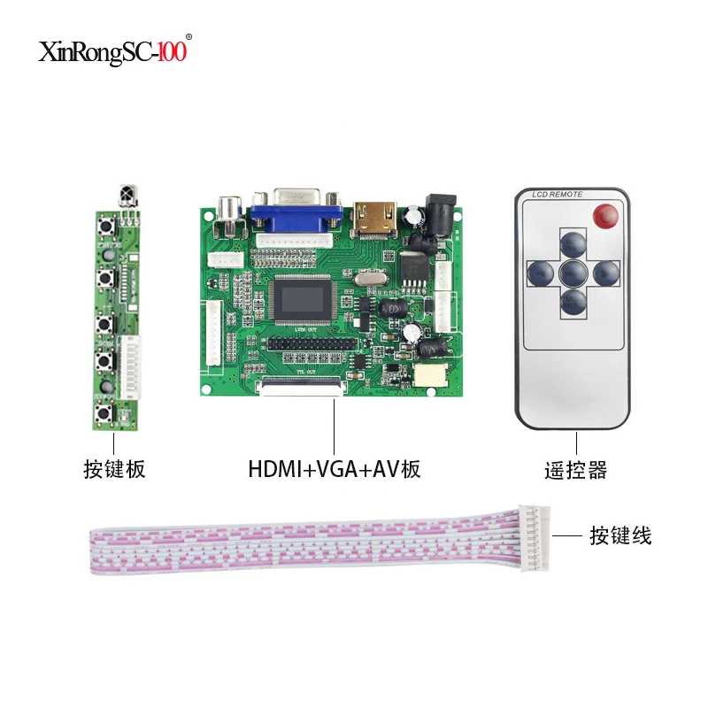 9 inch 800x600 LCD TTL LVDS Controller Board HDMI VGA 2AV 50 PIN ONLY fit for AT090TN10 92 94 Support Automatically Raspberry Pi